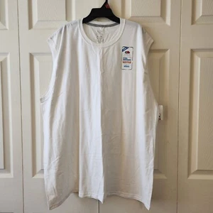 Fruit Of The Loom Platinum Mens 2XL White Sleeveless Tank Top Dual Defense Odor - Picture 1 of 7