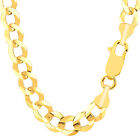 14K Yellow Gold Comfort Curb Chain Width 10Mm Length 85 Inch