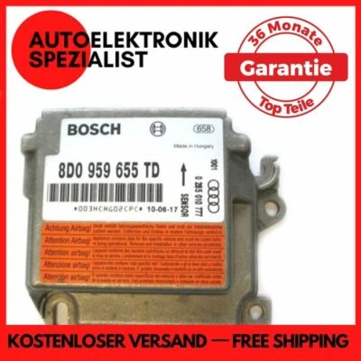 Airbag Steuergeräte 8D0959655TD Audi A4 B5 / PLUG & PLAY / Generalüberholt - Bild 1 von 2