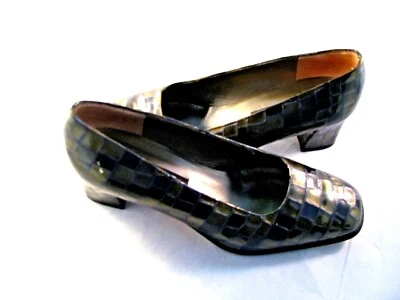 Prevata Women's Faux Reptile Skin Pump 7.5 B Made In Italy - Imagem 1 de 4