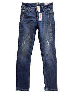 NWT Justice Jeans Girls 10 Super Skinny Distressed Mid Rise Soft Stretch Kids - Picture 1 of 10