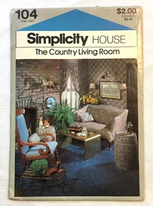 SIMPLICITY HOUSE Pattern 104 The Country Living Room Vintage Curtains UNCUT  - Picture 1 of 7
