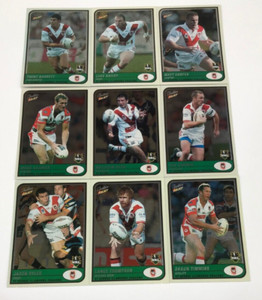 2005 Select NRL Tradition Trading Card Foil Parallel Card Team Set Dragons (9)