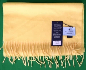 Sciarpa Begg & Co Scottish Cashmere Arran oversize Lemon Frost" (nuova con etichette) - Foto 1 di 3