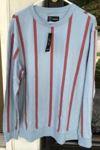 Herren Original Use Gr. M Hellblau Streifen Rundhals Pullover Sweatshirt Neu P - Bild 1 von 8