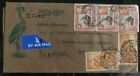 1952 Kampala Uganda Airmail Wrapper Crested Crane Cover To Maribo Denmark