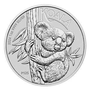 2024 $1 Silver Australian Koala 1 oz Brilliant Uncirculated - Picture 1 of 3