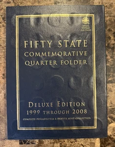 Complete Whitman 50 State Commemorative Quarter Folder Deluxe Edition 1999–2008 - Picture 1 of 6