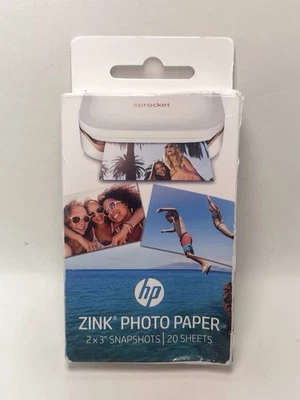 HP ZINK Sticky-Backed Photo Paper | 2" x 3" Snapshots | 20 sheets | W4Z13A | NEW - Image 1 of 4