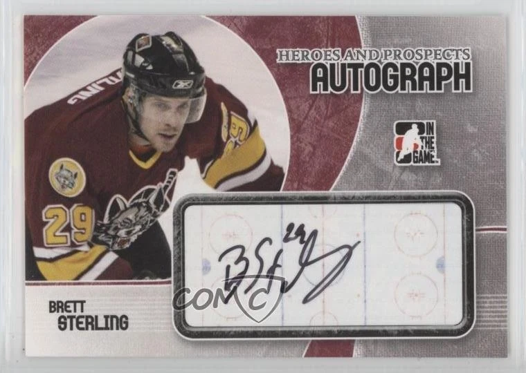 2007-08 ITG Heroes and Prospects Auto Brett Sterling #A-BST Rookie Auto RC - Image 1 of 2