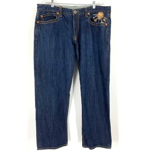 Pantalones de mezclilla para hombre Azzure Voodoo Collection pierna ancha azul oscuro lavado talla 40 - Imagen 1 de 8