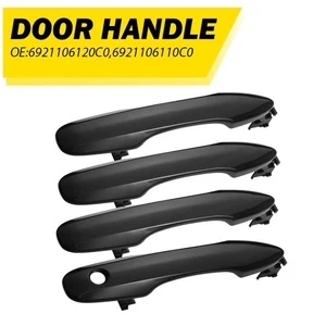 4X Exterior Door Handle Front Rear Left Right For 2018-2023 Toyota Camry Black T - Picture 1 of 11
