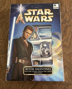 2002 Valentines 30 Star Wars Valentines Cards Sealed Foil - Picture 1 of 6