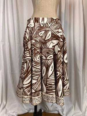 Falda midi circular inspirada en Max Mara Tiki con detalle de cuentas a mano talla 44 14US NUEVA CON ETIQUETAS Foto 1 de 4