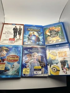 Disney Blu Ray Frozen 2 Pinocchio Ponyo Fox/Hound Sorcerers Apprentice Lot of 5+ - Bild 1 von 4