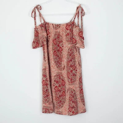 Mini Vestido Madewell Para Mujer Cachemira Acuarela Seda Talla XXS Borlas Boho Hippie Foto 1 de 4