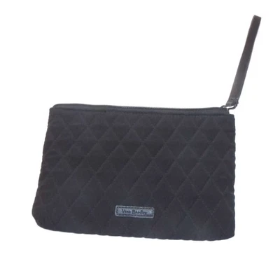 Bolso sin asas pequeño Vera Bradley negro acolchado delgado herrajes negros Foto 1 de 3