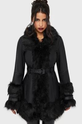 KILLSTAR Coat Black Night Owl - Image 1 of 4