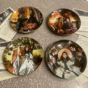 Lot Of 4 Gone With The Wind Collector Plates With Boxes & Certificates PERFECT - Picture 1 of 9