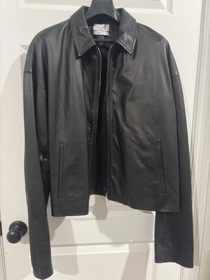 Chaqueta de cuero recortada con cremallera John Elliott para hombre talla 4 (XL) Foto 1 de 4