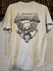 T-shirt uomo Sturgis South Dakota 2009 double face grigia taglia M - Foto 1 di 7