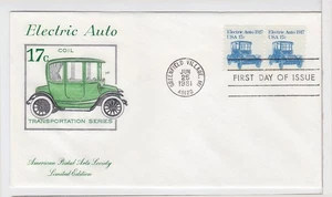 TurtlesTradingPost- Electric Auto Transportation 1981 #1906 FDC House of Farnam - Picture 1 of 1