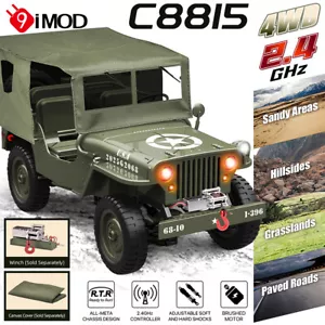 JJRC C8815 4x4 RC Jeep 2.4G todo terreno 50M luz control remoto vehículo de escalada - Imagen 1 de 34