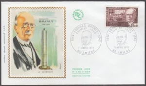 FRANCE Sc #B438 FDC EDOUARD BRANLY, PHYSICIST - Picture 1 of 1