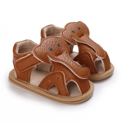 Sandalias para bebés animales | Zapatos de verano con diseño de elefante de suela suave para niños pequeños Foto 1 de 4