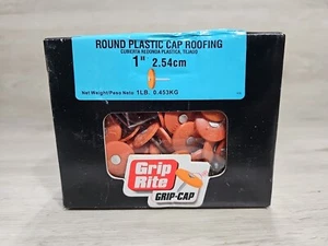 Roofing NAILS Grip-Rite Electro Galvanized Round Grip-Cap Nail Plastic 1 lb. - Picture 1 of 3