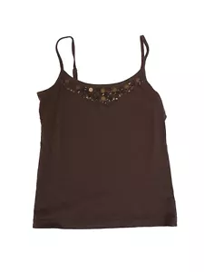 Vintage Y2K Espirit Brown Tank Top Size Medium - Picture 1 of 3