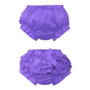 Baby Girls Cotton Ruffled Bloomers Diaper Covers Shorts Underwear Panty Briefs - Picture 1 of 98