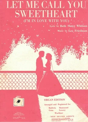 Let Me Call You Sweet Heart Sheet Music Organ Vocal - Image 1 of 2