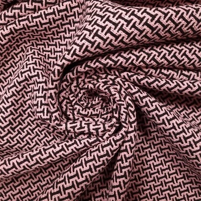 Wollmix geometrisches Muster Meterware mehrfarbig , Kleiderstoff,  0,5 m Einheit - Bild 1 von 4