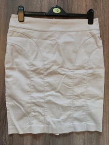 H&M women's Skirt Size 12 knee length pencil skir Excellent Condition 60% Cotton - Picture 1 of 4