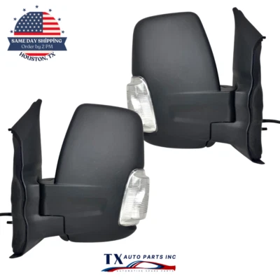 Par de espejos retrovisores laterales para Ford Transit 150 250 350 HD 2018-2020 plegables eléctricos izquierda y derecha Foto 1 de 4