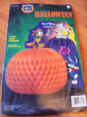 11" Tiny Toon Halloween Honeycomb Centerpiece Vintage Eureka 1990 - Image 1 of 2