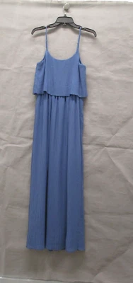 Lauren Conrad 连衣裙女式小号蓝色无袖细肩带流畅女士 — 第 1/4 张图片