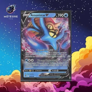 Carte Pokémon Amonistar V 035/195 Epée & Bouclier Tempête Argentée Français - Imagen 1 de 2