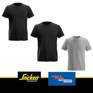 Snickers 2502 Classic T-Shirt, 100% Cotton Mens Workwear Tradesman All Colours