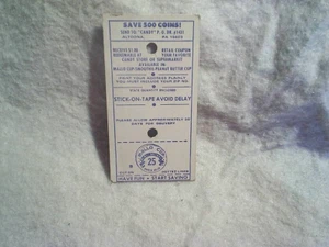 1 MALLO TASSE BONBONKARTON VINTAGE GUTSCHEINEINSATZ, Altoona, Pa, alt, Malow - Bild 1 von 3