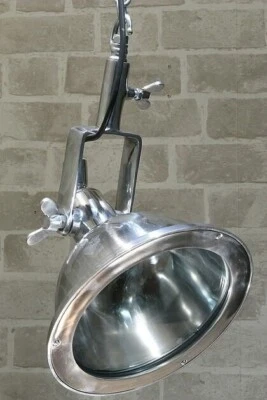 Lámpara colgante ajustable Art Deco antigua lámpara de techo colgante de aluminio vintage Foto 1 de 4