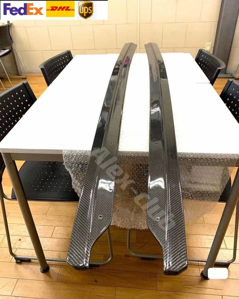 Protector labial extensiones faldón lateral carbono real 2 piezas apto para Audi R8 2016-2018 Foto 1 de 4