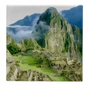 Machu Picchu Peru Keramik Fliese Untersetzer Untersetzer Reise Souvenir 4" x 4" - Bild 1 von 3