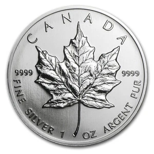 1993 Canada 1 oz Silver Maple Leaf BU - Picture 1 of 2