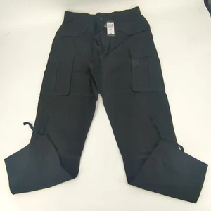 LCKR Mens Cargo Pants Utility Baggy Windbreaker Parajumper Size Large Black NWT - Picture 1 of 11