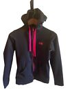 The North Face Women's Size Small Black Pink Logo Full Zip Hoodie