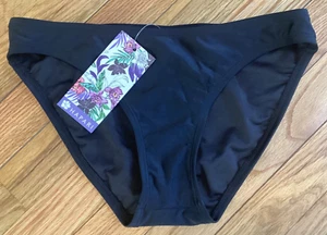 🍒 Neu mit Etikett Hapari schwarz normal klassisch Bikinihose LSF 50+ Größe M Blumenlogo 🍒 - Bild 1 von 9