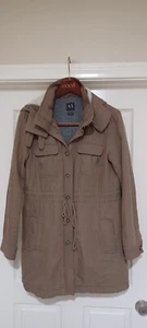 Chaqueta con capucha de lona marrón para mujer Armani Exchange AX talla M - Imagen 1 de 4