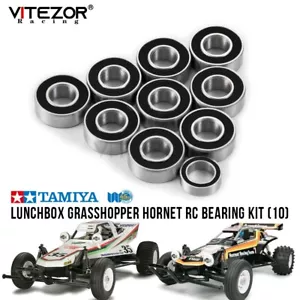 10Pcs Rubber Sealed Ball Bearing Kit For Tamiya Lunch Box Grasshopper Hornet 406 - Picture 1 of 7